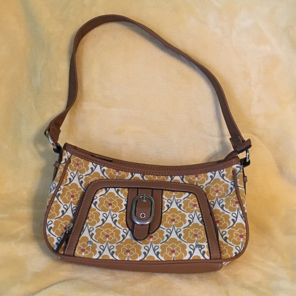 ✨HOST PICK✨ Yellow floral canvas mini purse